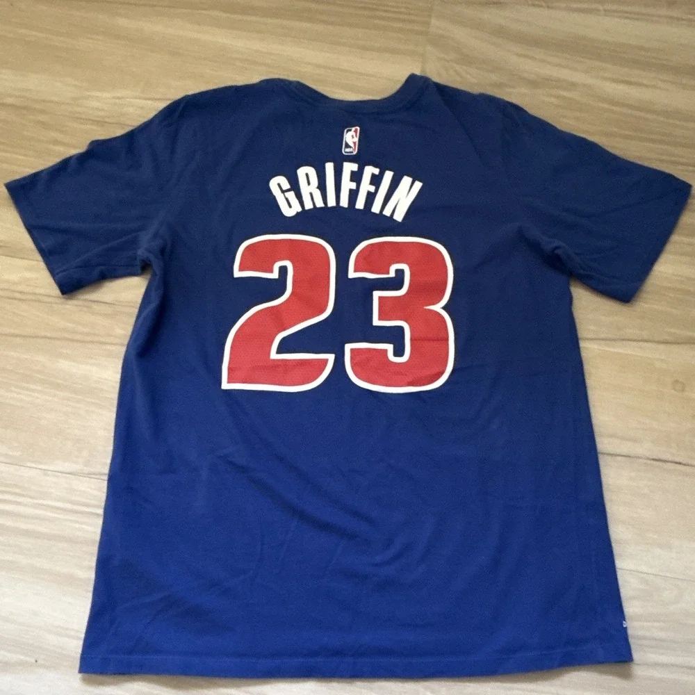 Nike NBA Detroit Pistons Blake Griffin #23 Dri-Fit Shirt XL Blue Red White